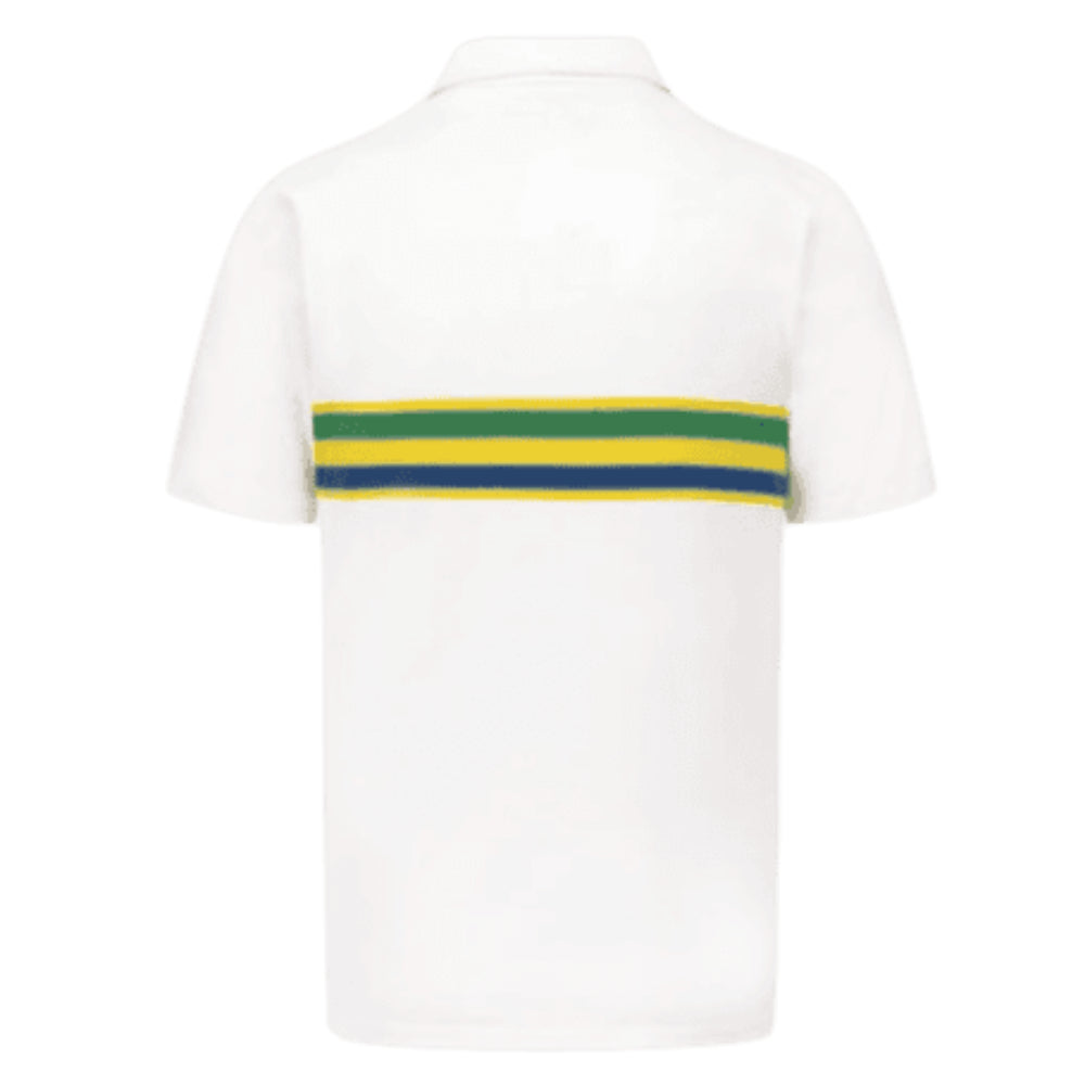 2023 Ayrton Senna Mens Polo (White)_1