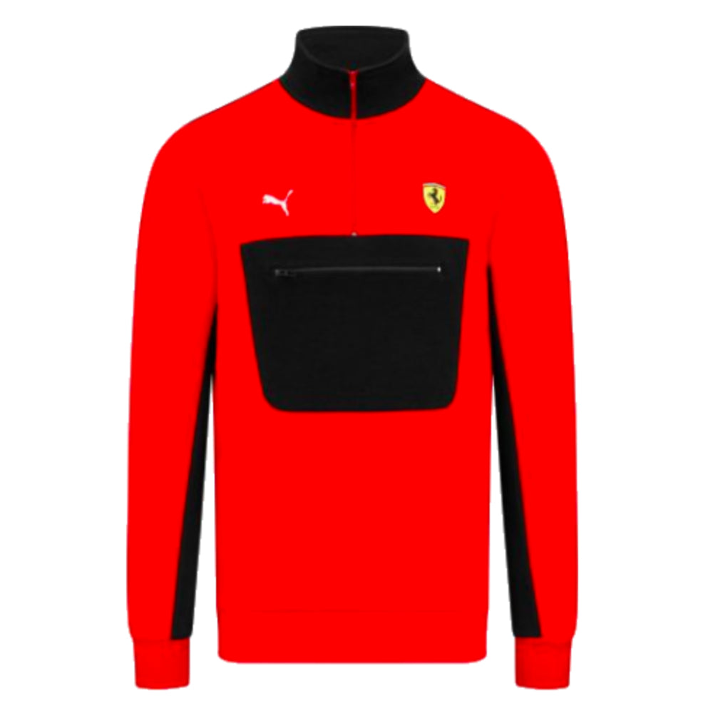 2023 Ferrari Fanwear Half Zip Sweat (Red)_0