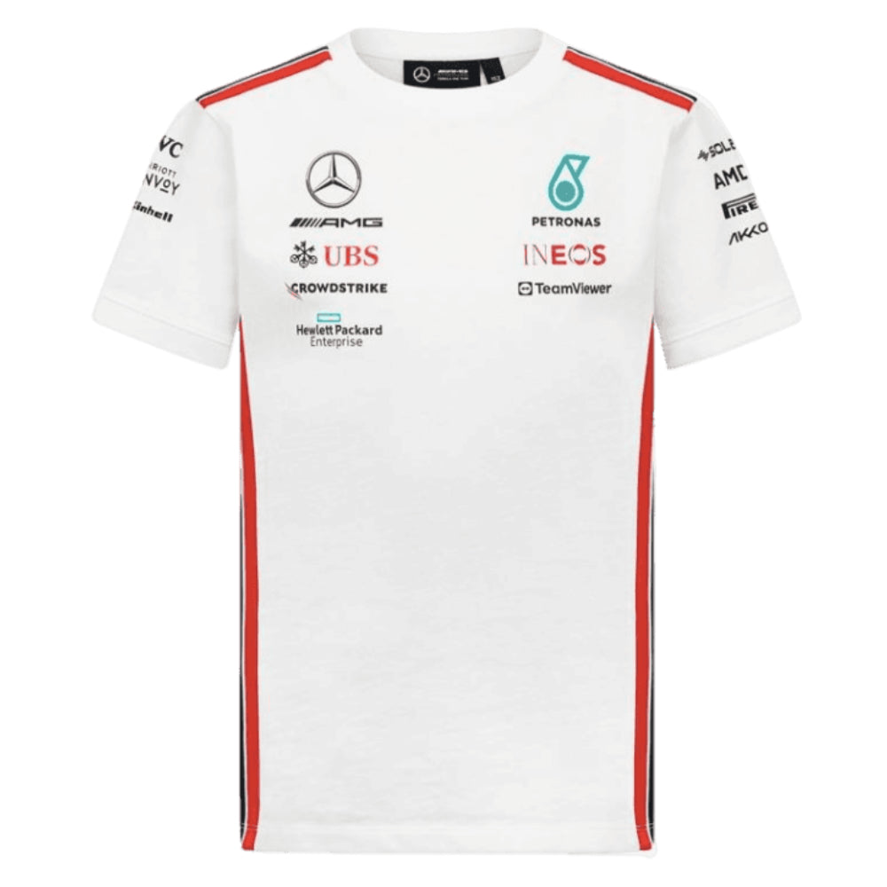 2023 Mercedes Driver Tee (White) - Kids_0