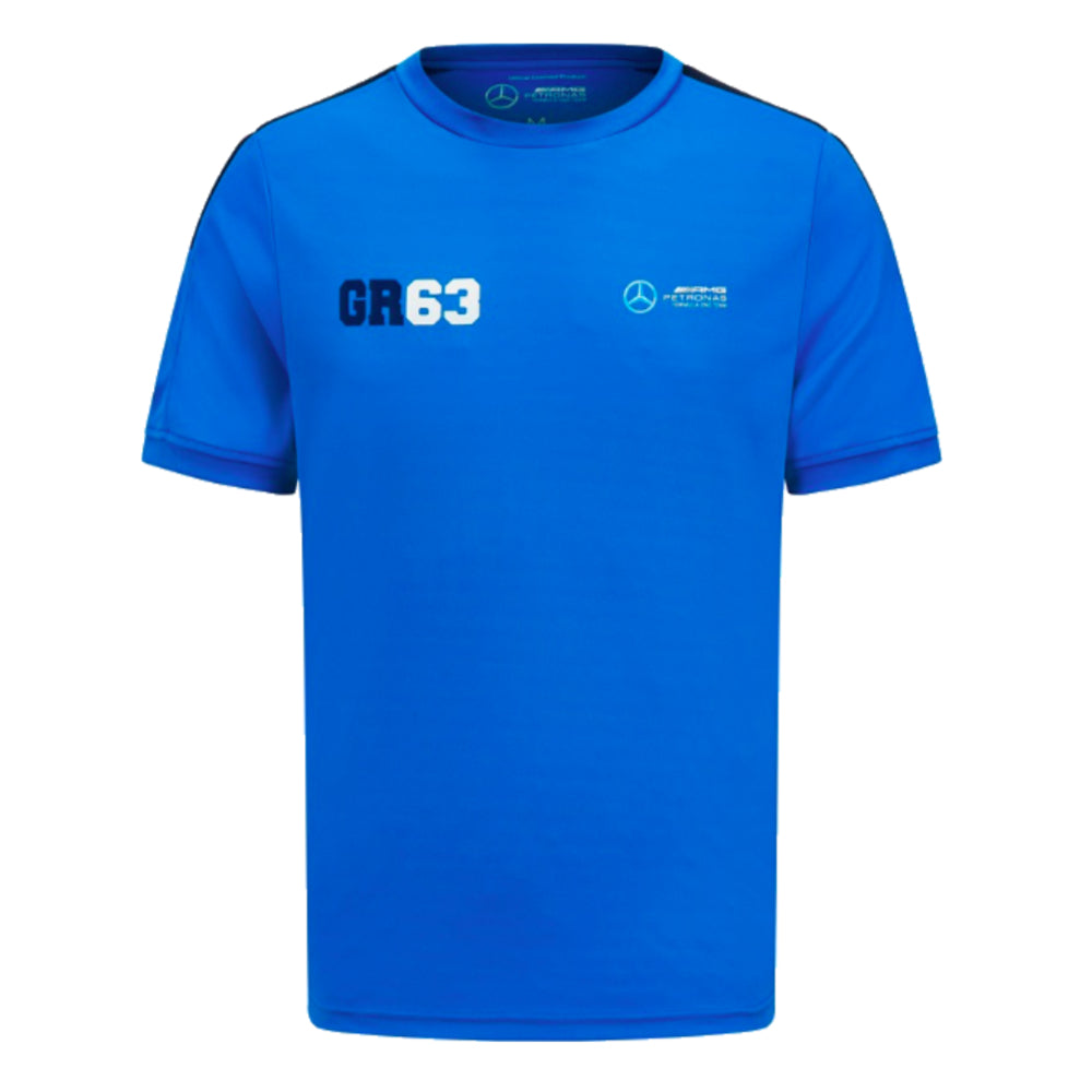 2023 Mercedes George Russell Sports Tee (Blue)_0