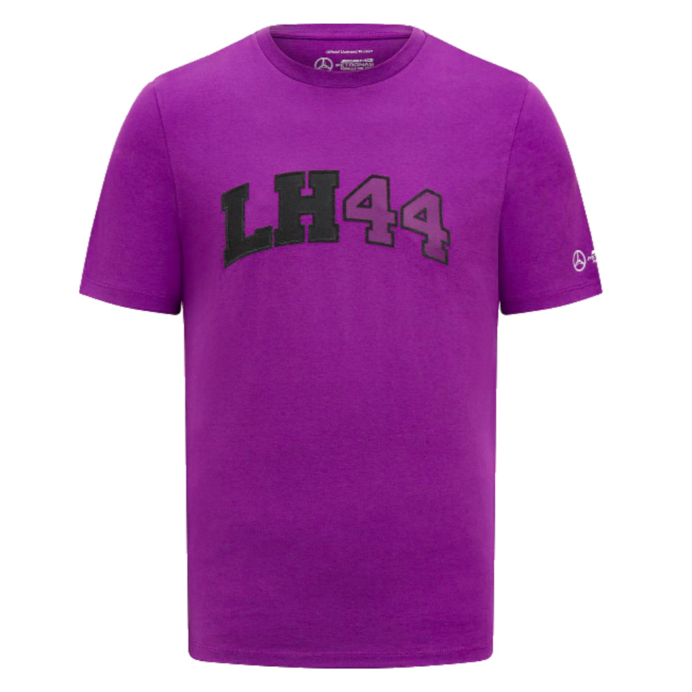 2023 Mercedes AMG Petronas Lewis Hamilton Logo Tee (Purple)_0