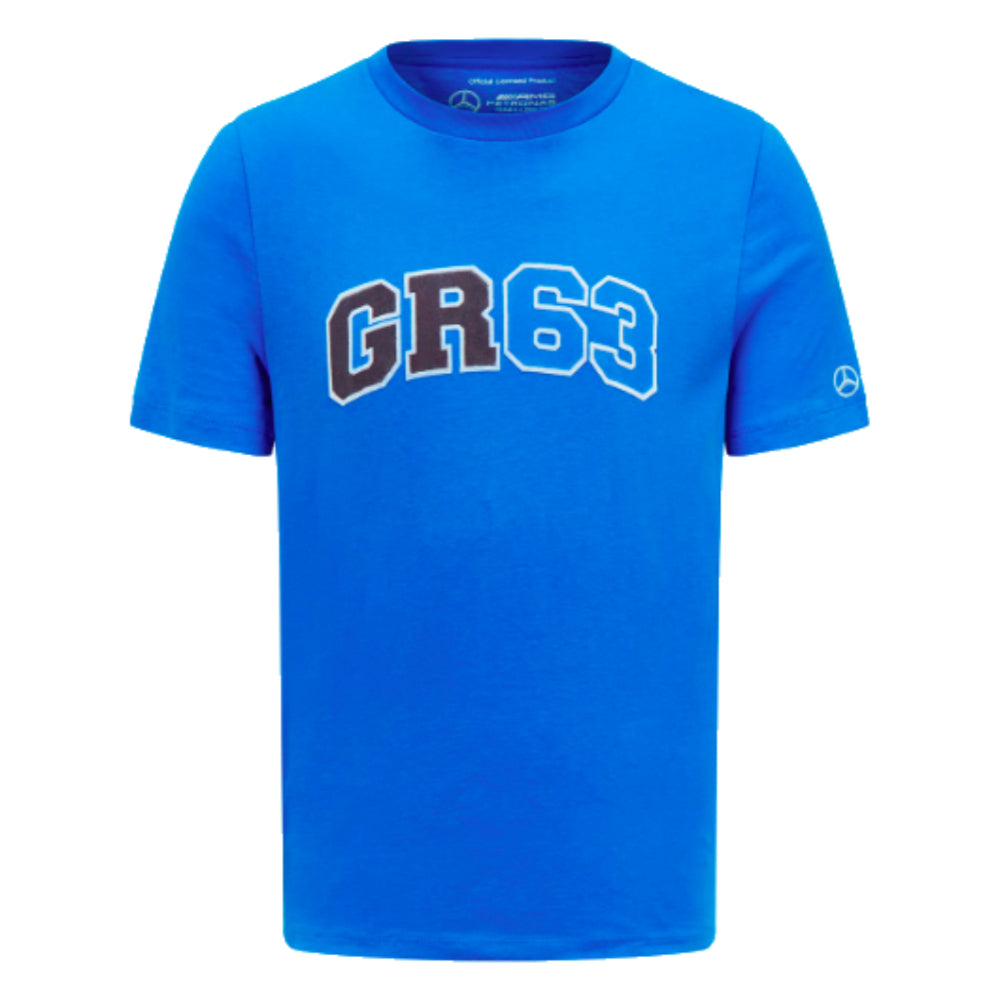 2023 Mercedes George Russell Logo Tee (Blue)_0