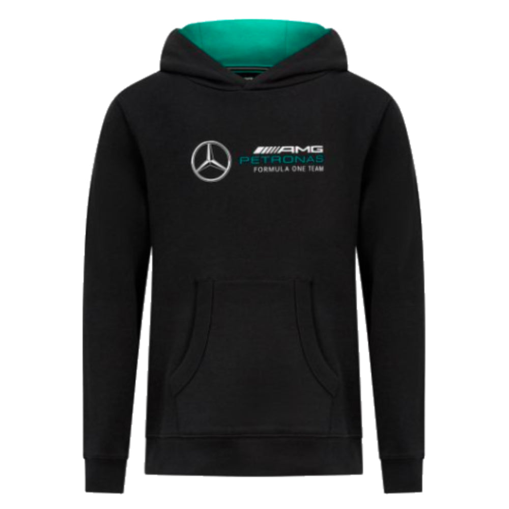 2023 Mercedes-AMG Petronas Logo Hoodie (Black) - Kids_0