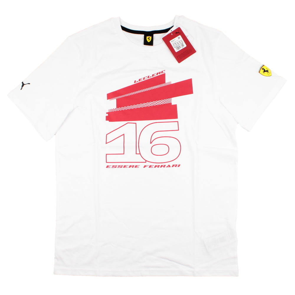 2023 Scuderia Ferrari Charles Leclerc #16 Driver T-Shirt (White)_0