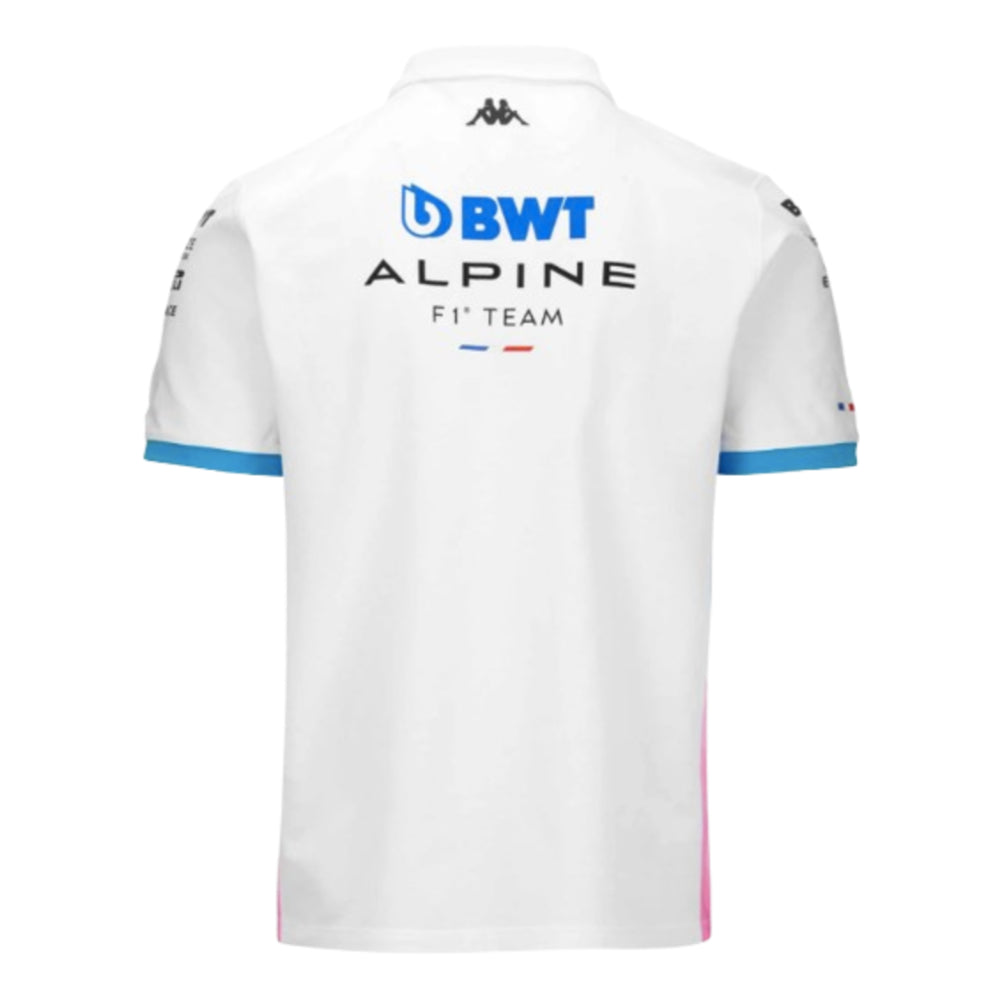 2024 Alpine BWT Mens Team Polo Shirt (White)_1