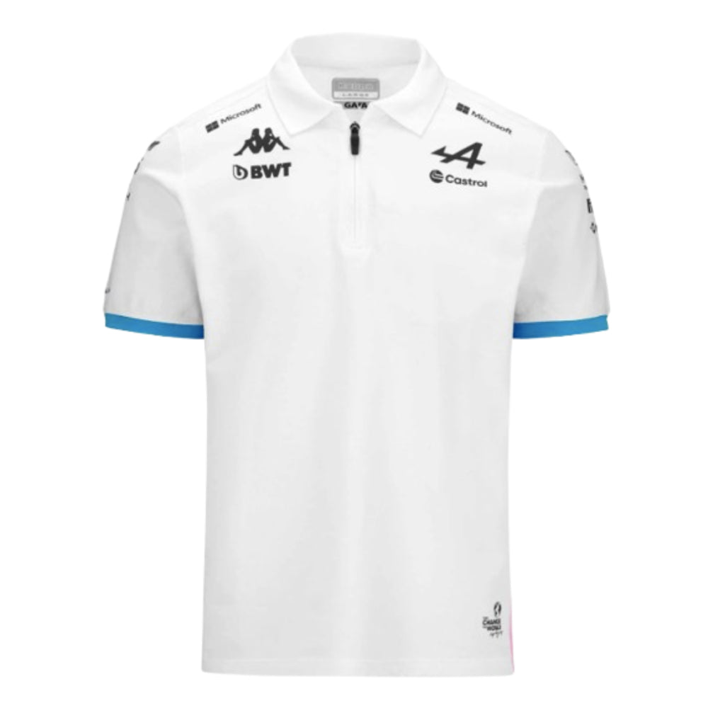 2024 Alpine BWT Mens Team Polo Shirt (White)_0