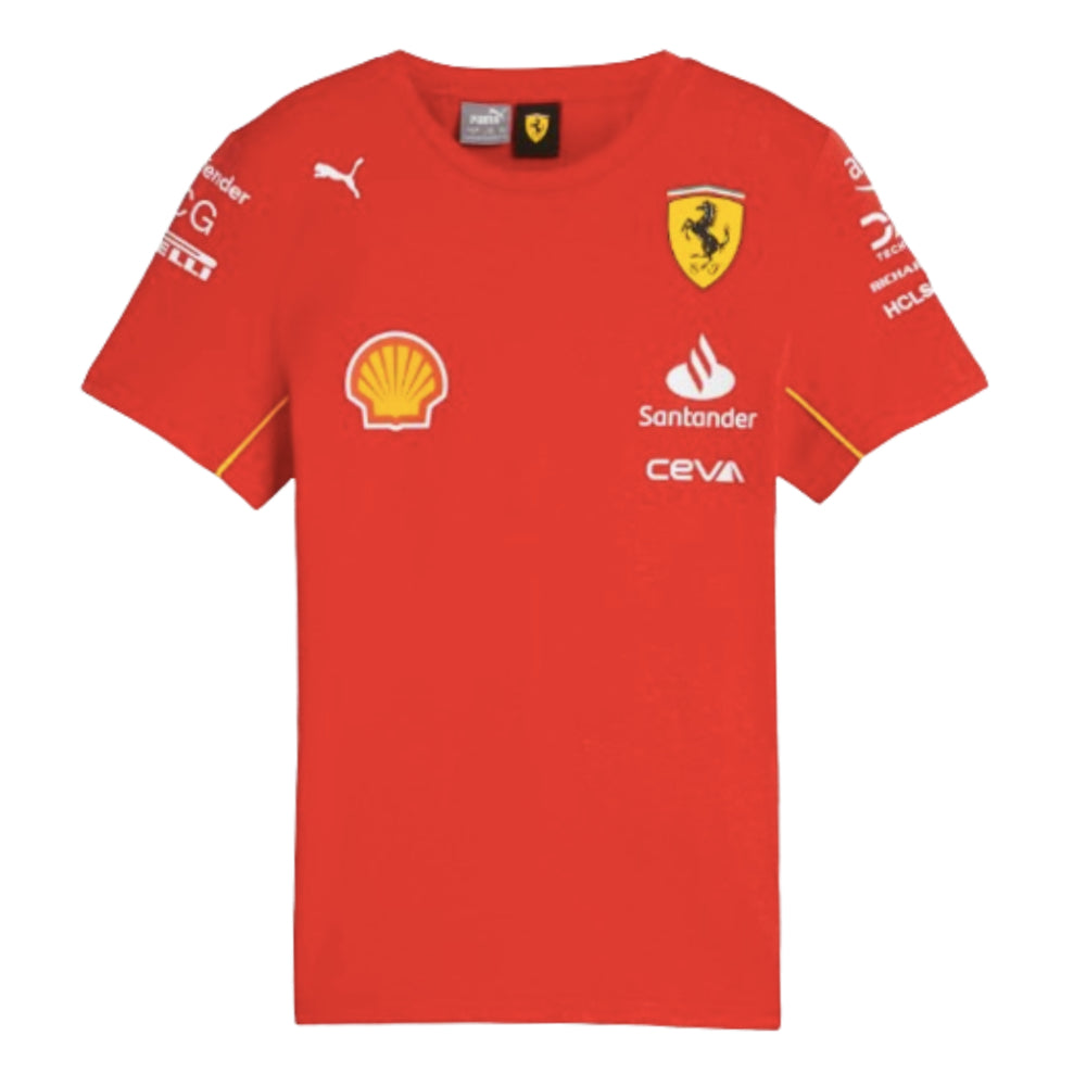 2024 Scuderia Ferrari Team T-Shirt (Red) - Kids_0