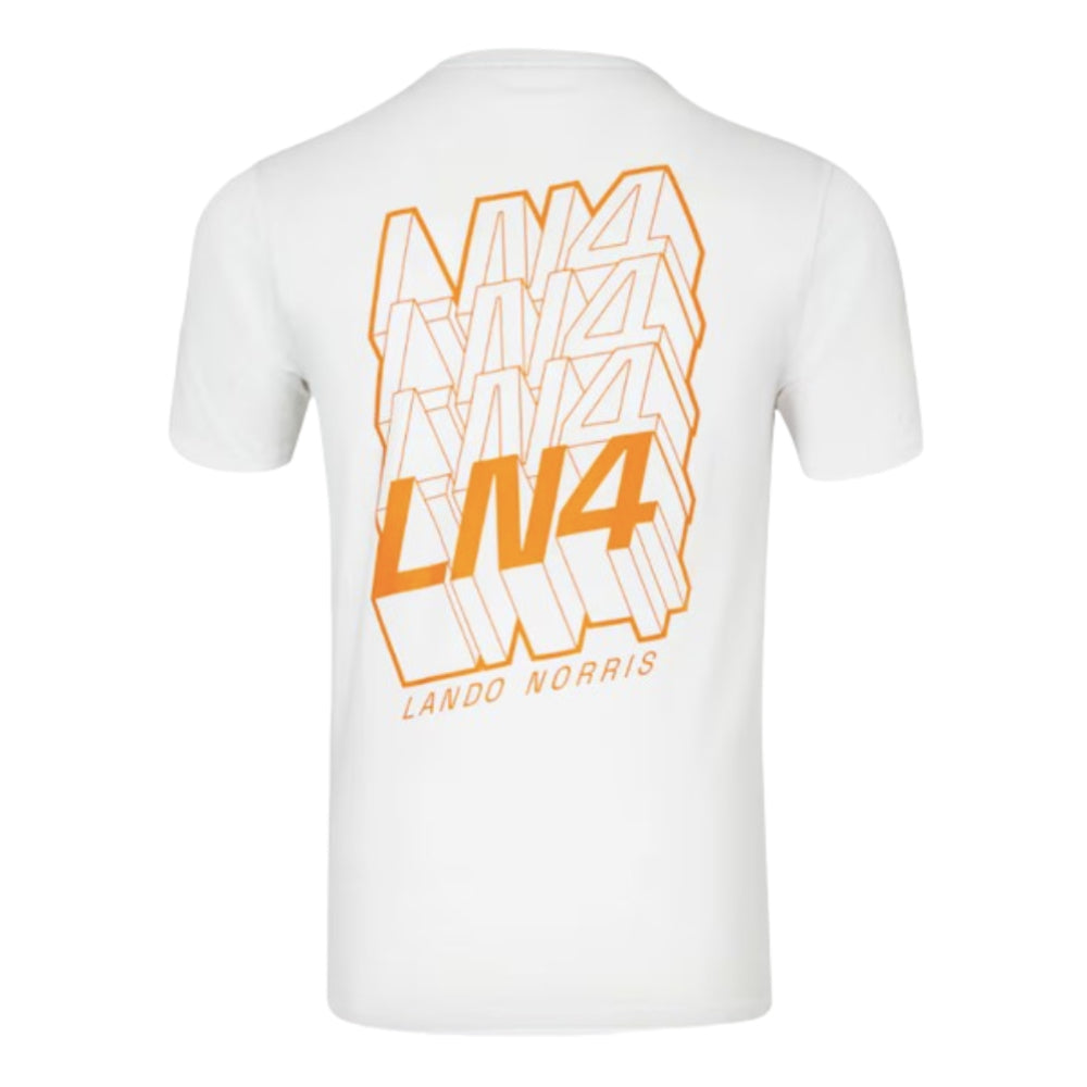 2024 McLaren Core Driver T-Shirt Lando Norris - Bright White_1