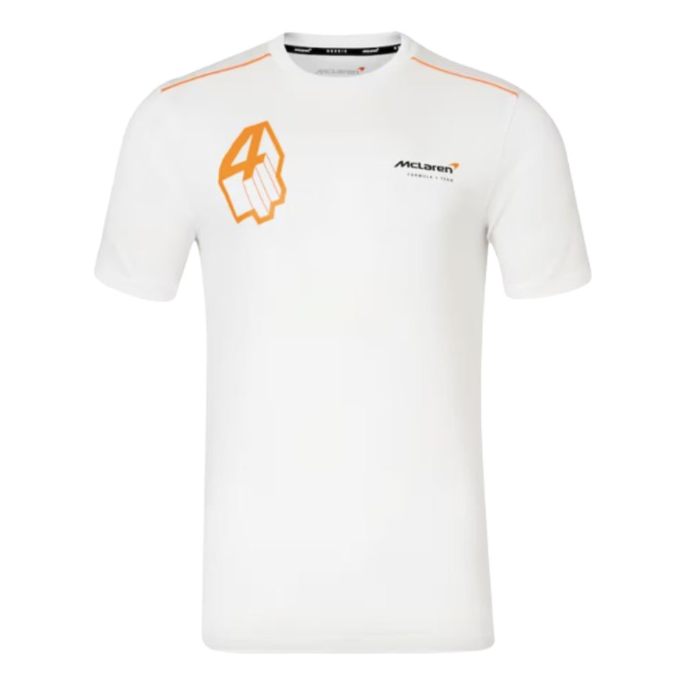 2024 McLaren Core Driver T-Shirt Lando Norris - Bright White_0