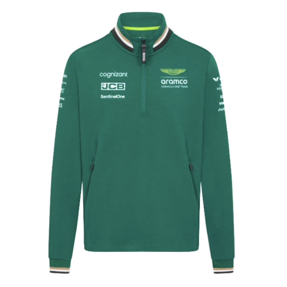 2024 Aston Martin Team 1/4 Zip Sweater (Green)_0