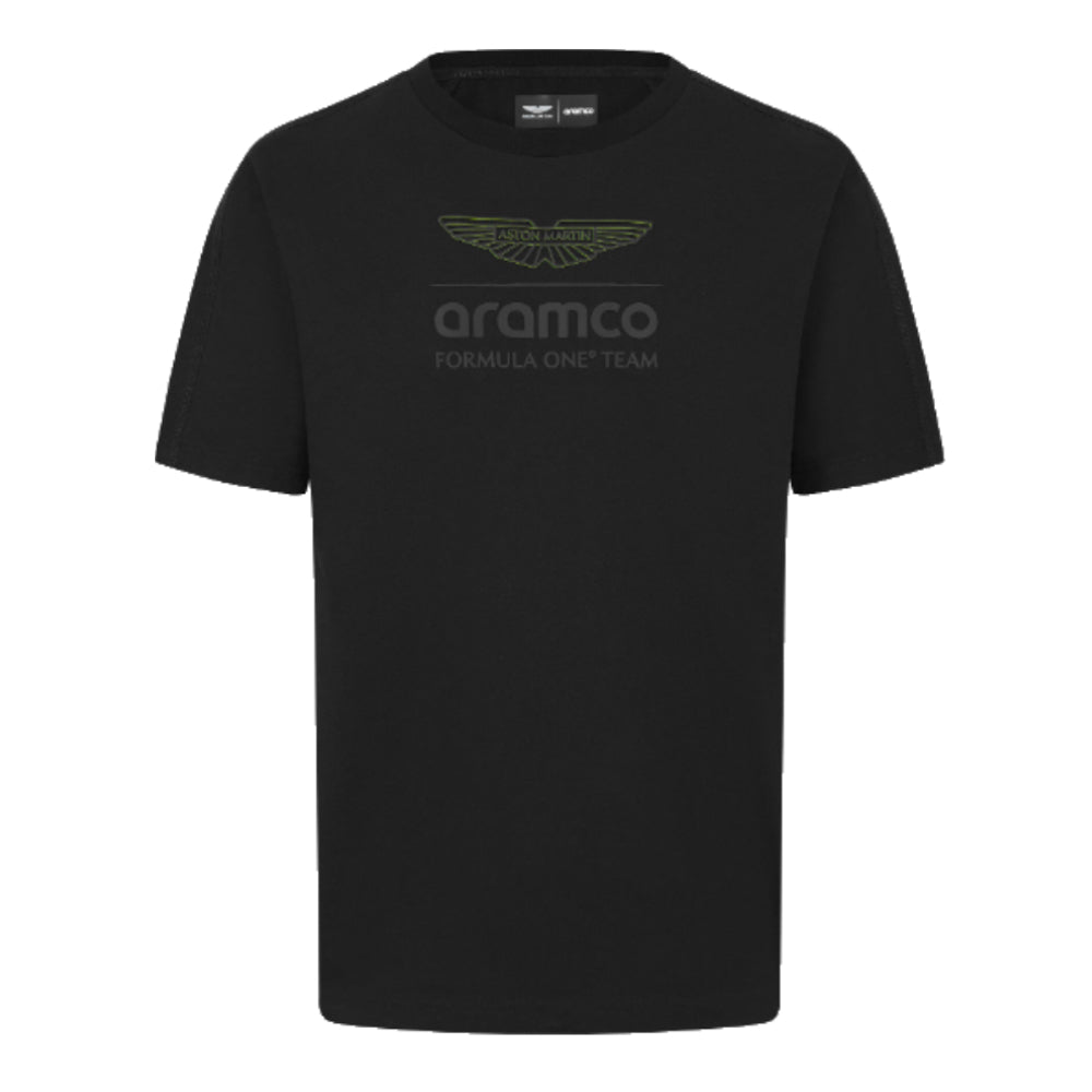 2024 Aston Martin Mens Logo Stealth T-Shirt (Black)_0