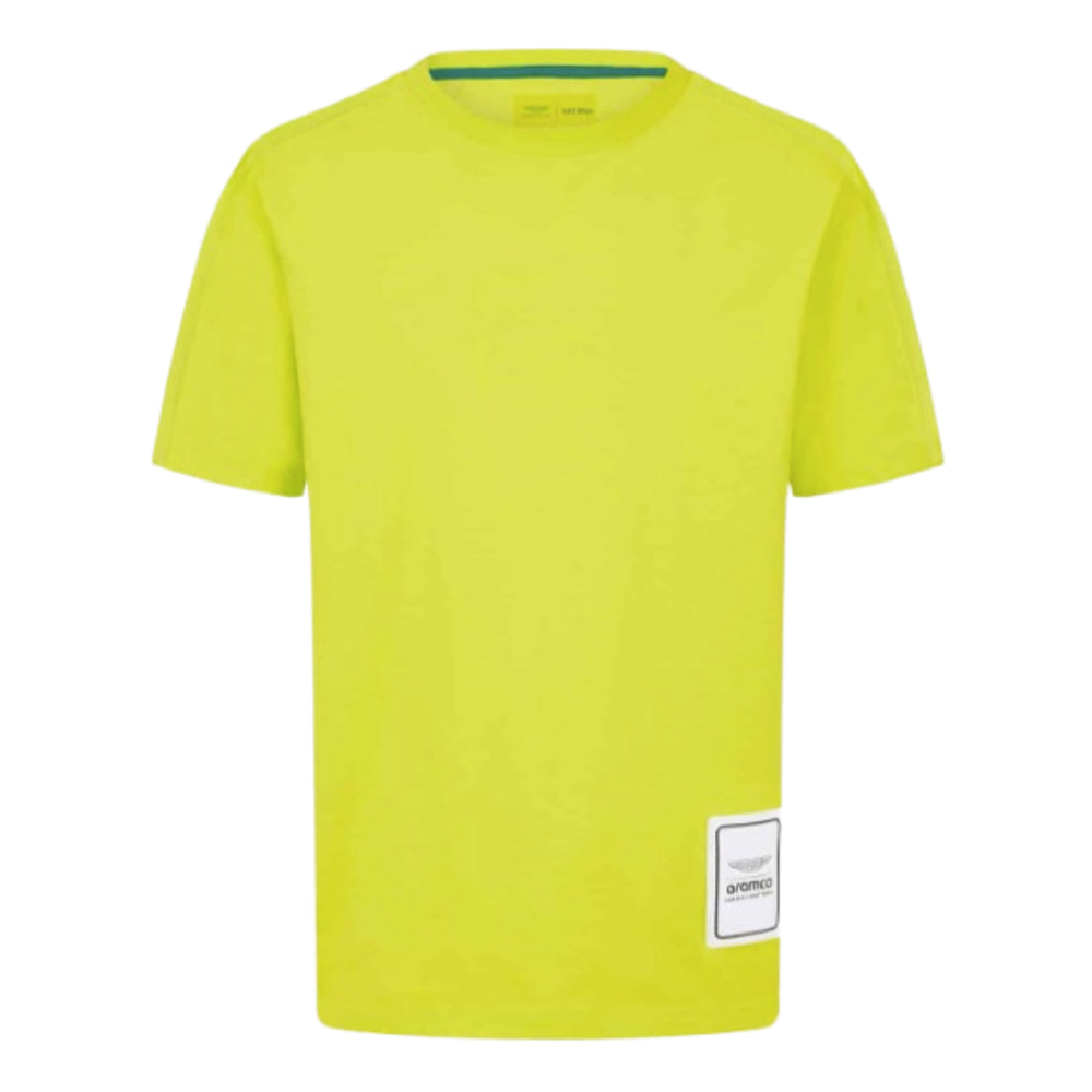 2024 Aston Martin Mens Logo T-Shirt (Lime)_0