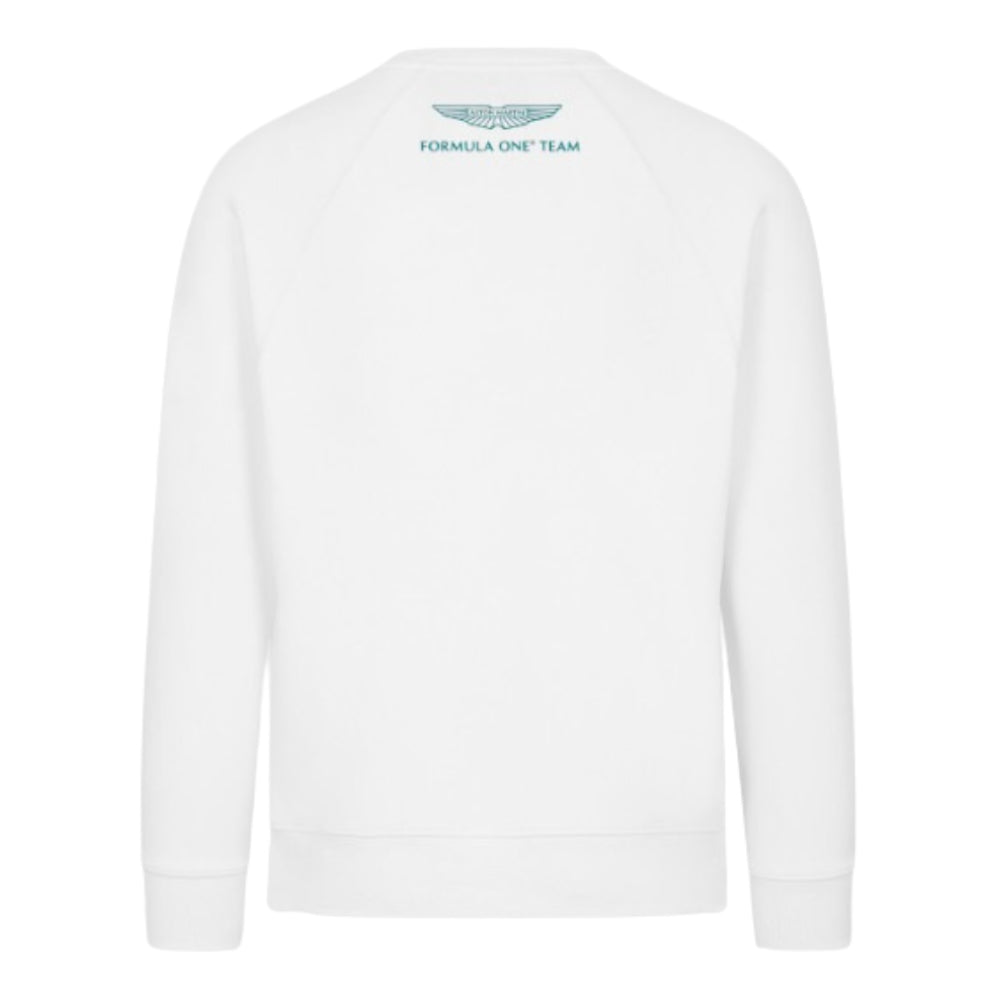 2024 Aston Martin Logo Crew Sweatshirt (White)_1