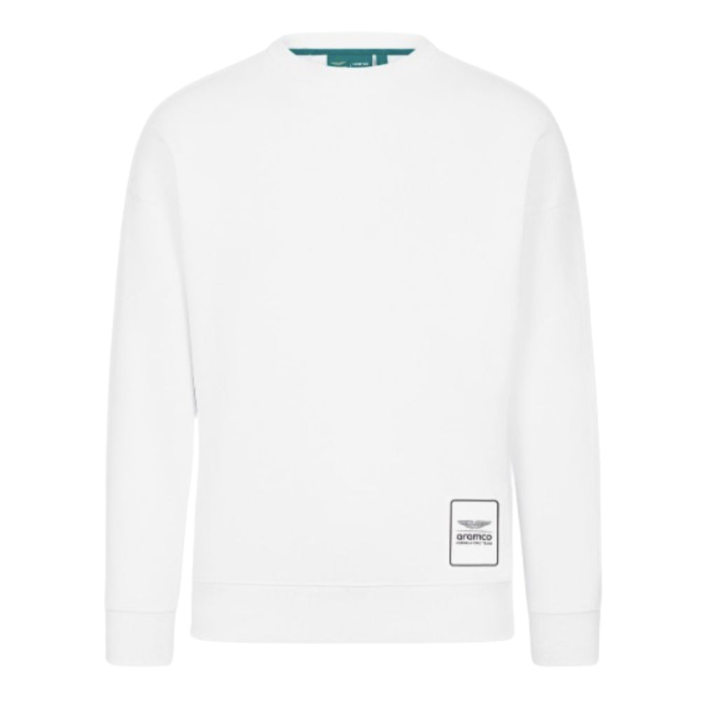 2024 Aston Martin Logo Crew Sweatshirt (White)_0