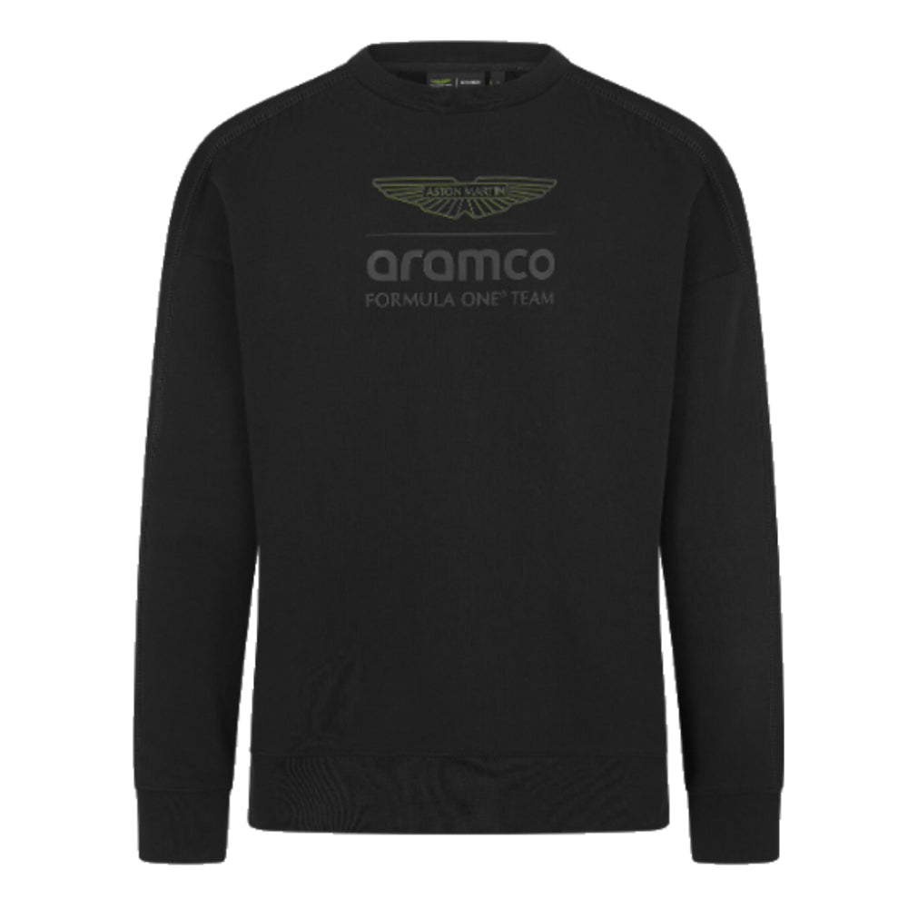 2024 Aston Martin Stealth Logo Crew Sweatshirt (Black)_0