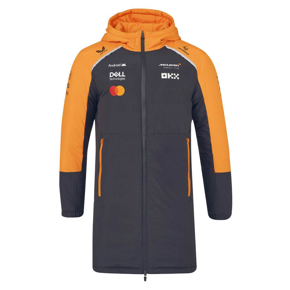 2025 McLaren F1 Team Longline Padded Jacket - Phantom_0
