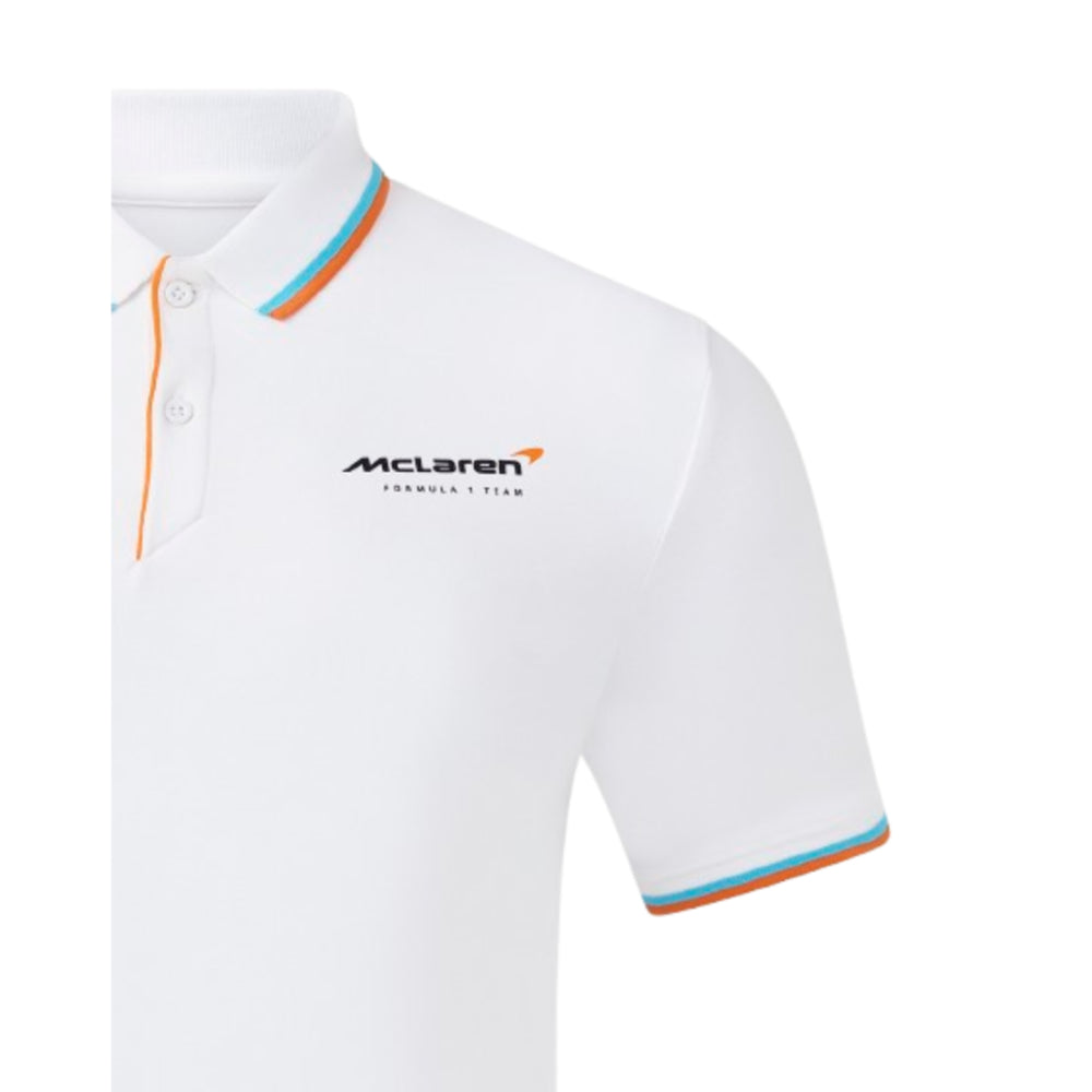 2025 McLaren F1 Core Essentials Polo Shirt (White)_3