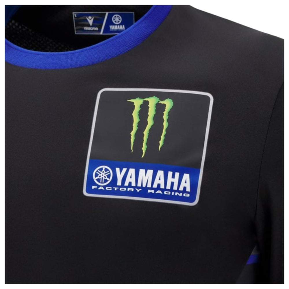 2025 Yamaha Factory Racing Poly Team SS Shirt - Black/Royal_3