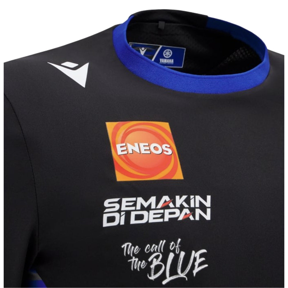 2025 Yamaha Factory Racing Poly Team SS Shirt - Black/Royal_1