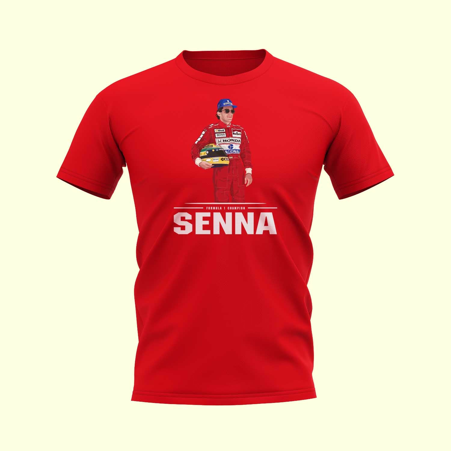 Ayrton Senna Driver T-Shirt (Red)_0