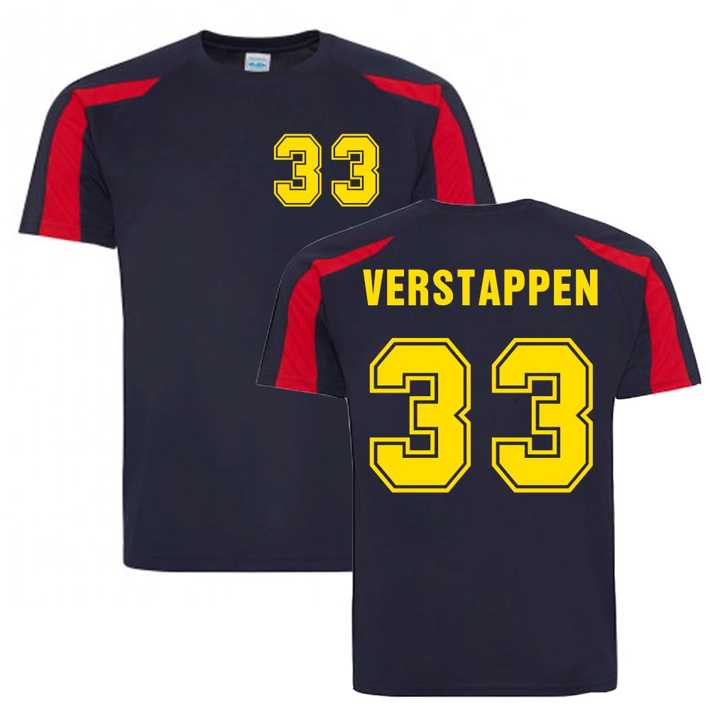 Max Verstappen Performance T-Shirt (Navy-Red)