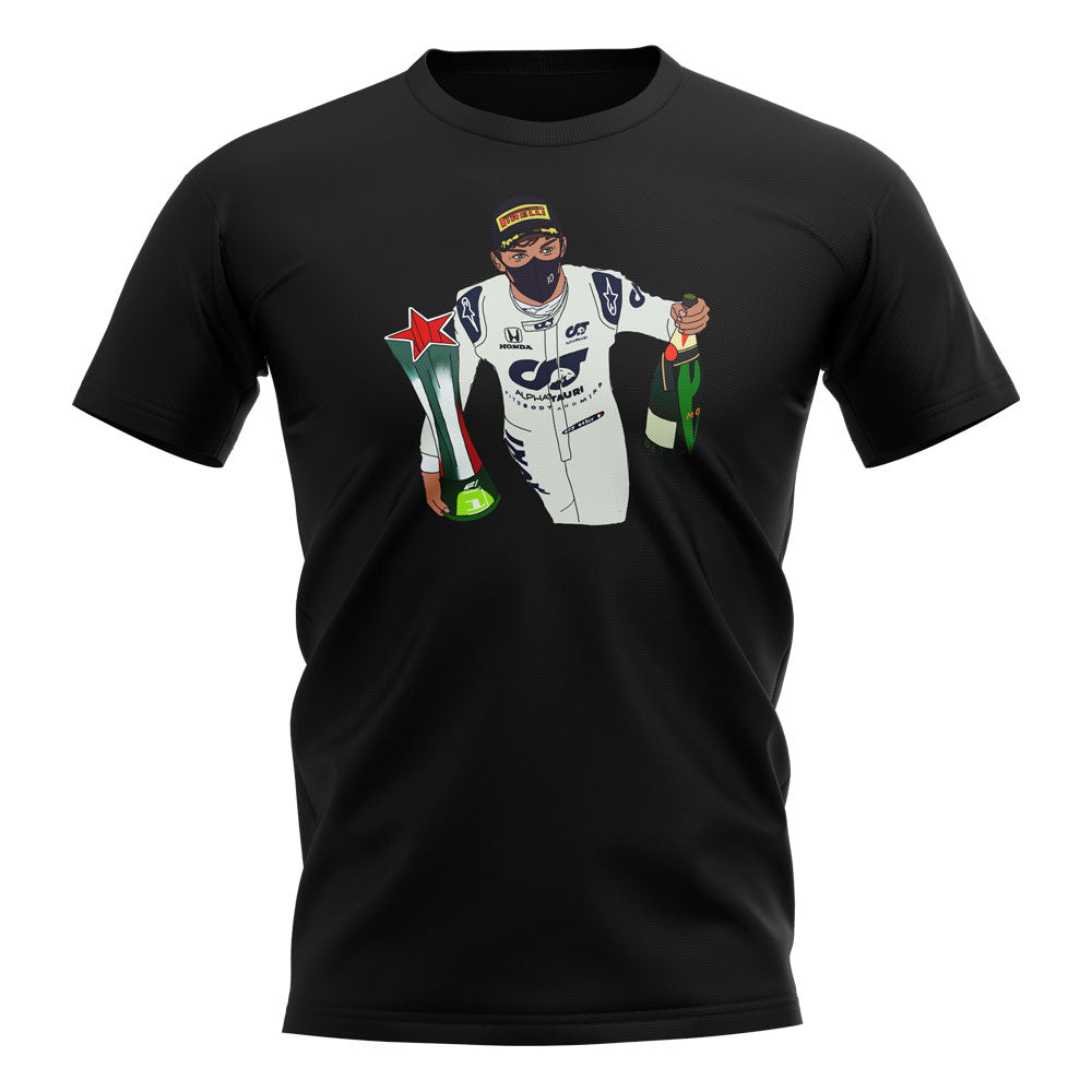 Pierre Gasly Monza Champagne T-Shirt (Black)