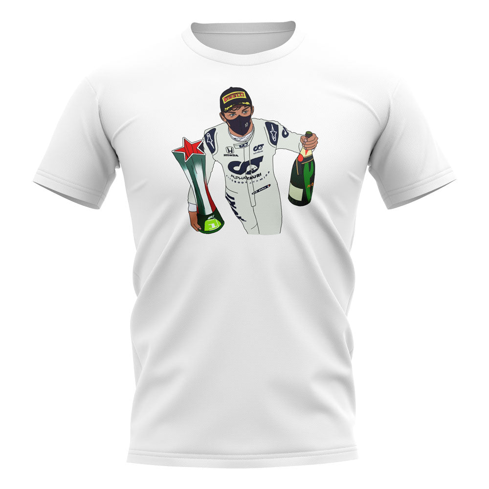 Pierre Gasly Monza Champagne T-Shirt (White)