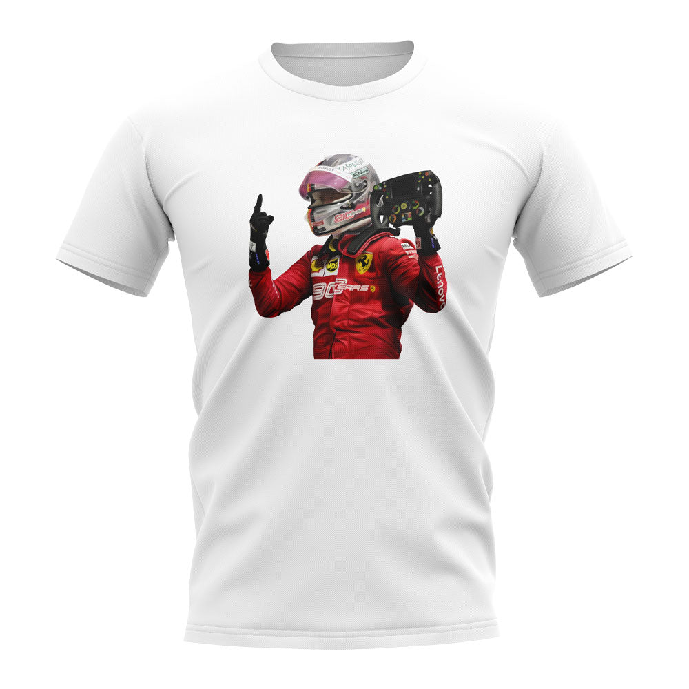 Sebastian Vettel 2019 Singapore GP T-Shirt (White)