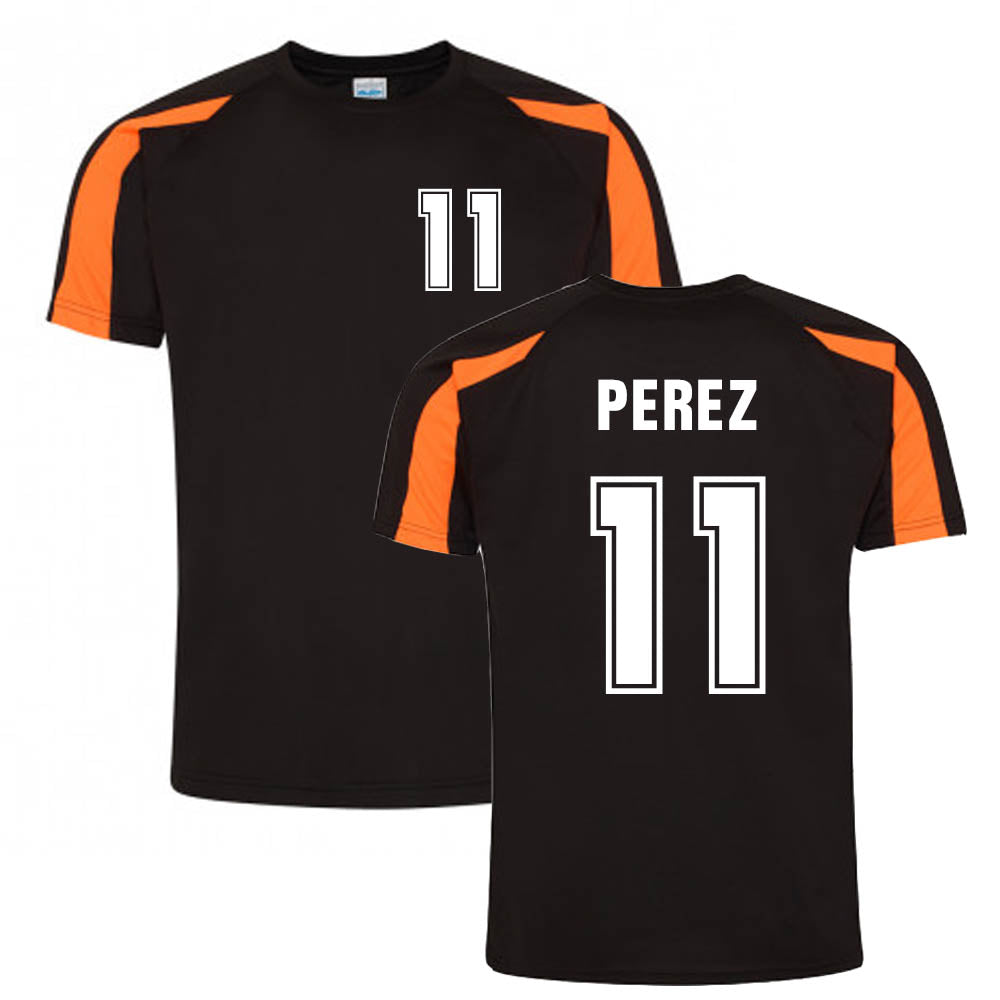Sergio Perez 2016 Performance T-Shirt (Black-Orange)