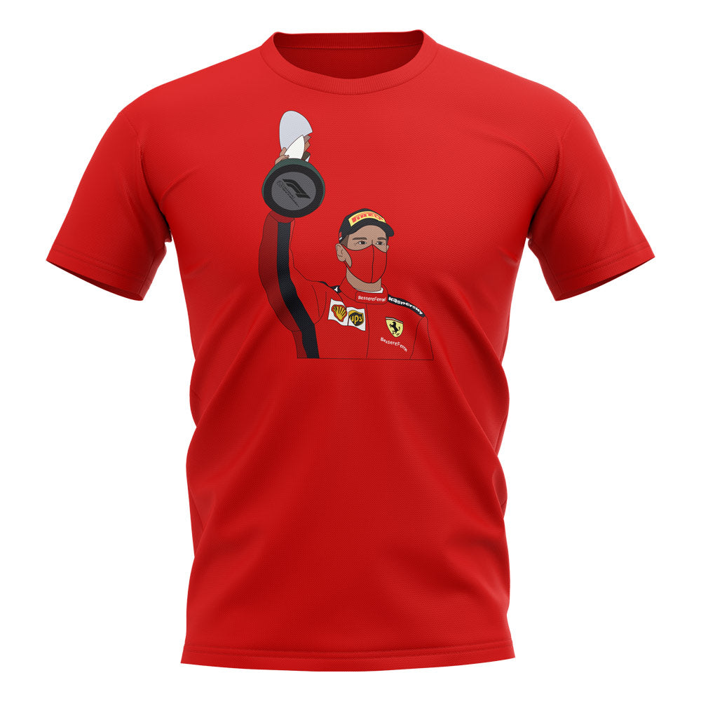 Sebastian Vettel 2020 Turkey Podium T-Shirt (Red)