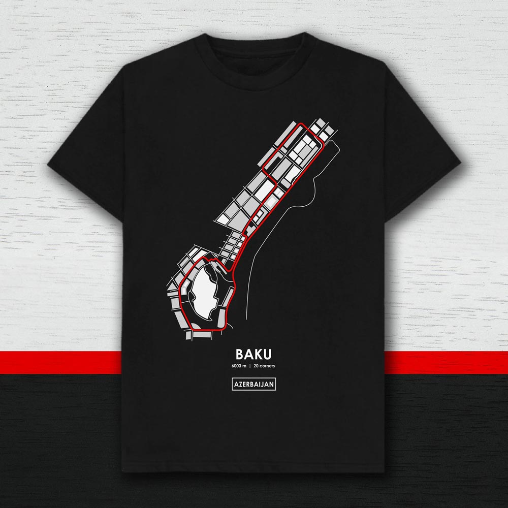 Baku Azerbaijan Racing Track T Shirt