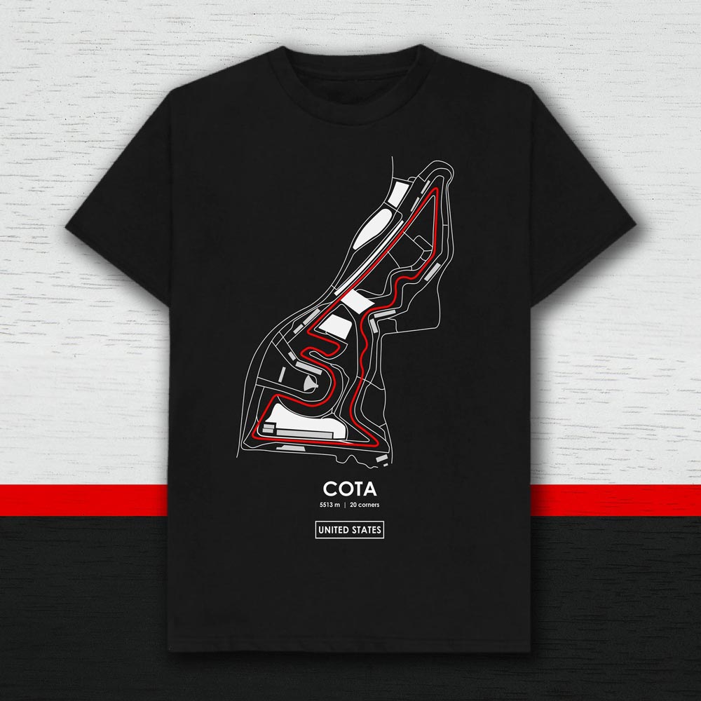 COTA United States Racing Track T-Shirt (Black)
