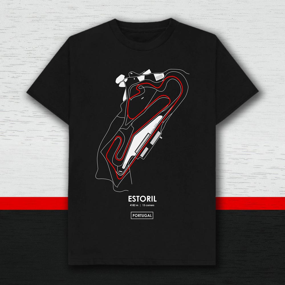 Estoril Portugal Racing Track T-Shirt (Black)