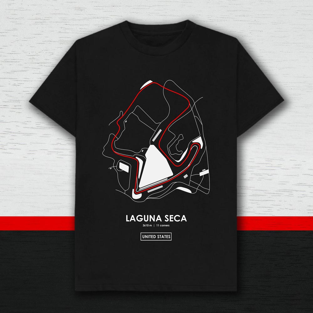 Laguna Seca United States Racing Track T Shirt