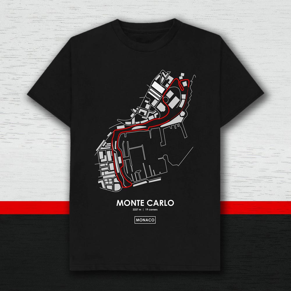 Monte Carlo Monaco Racing Track T-Shirt (Black)