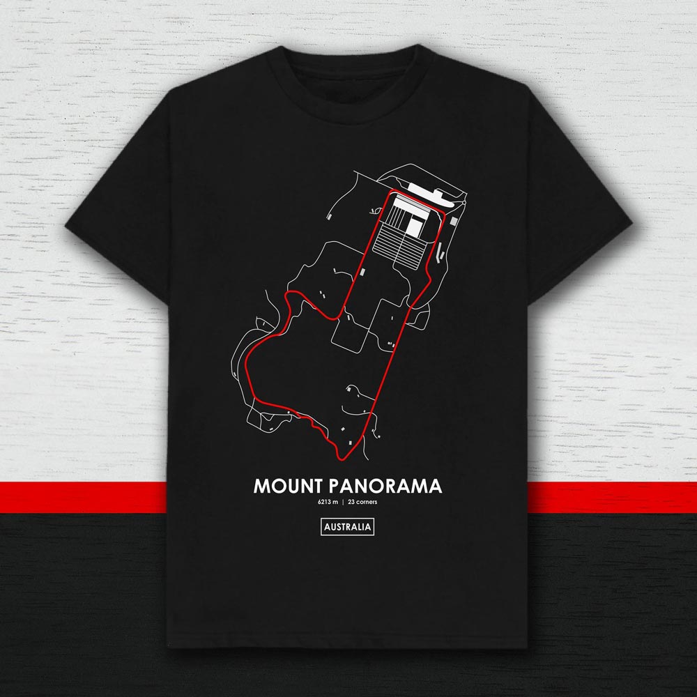 Mount Panorama Australia Racing Track T-Shirt (Black)