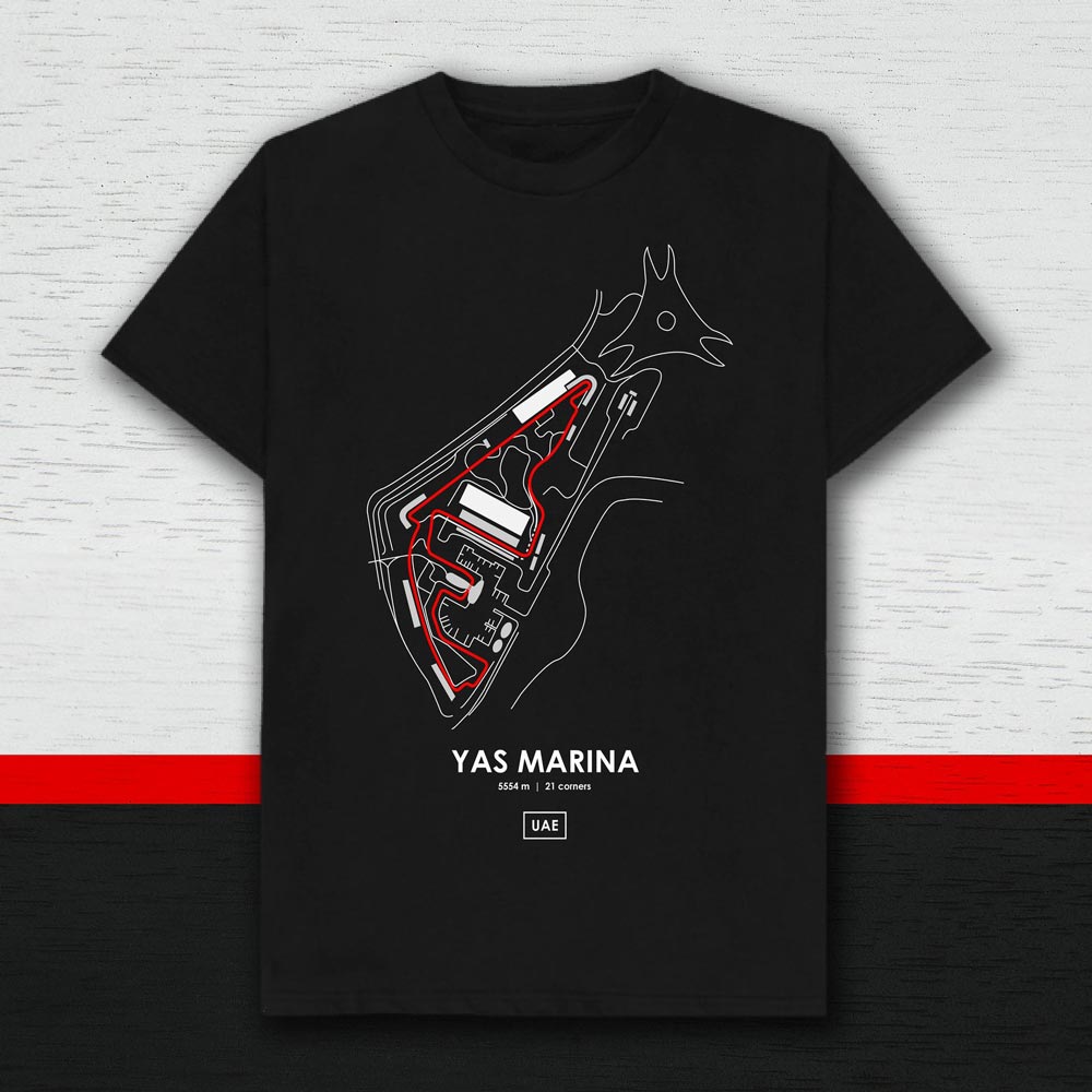 Yas Marina UAE Racing Track T-Shirt (Black)