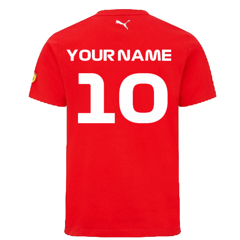 2022 Ferrari Fanwear Drivers Tee Charles Leclerc (Red) (Your Name)_2