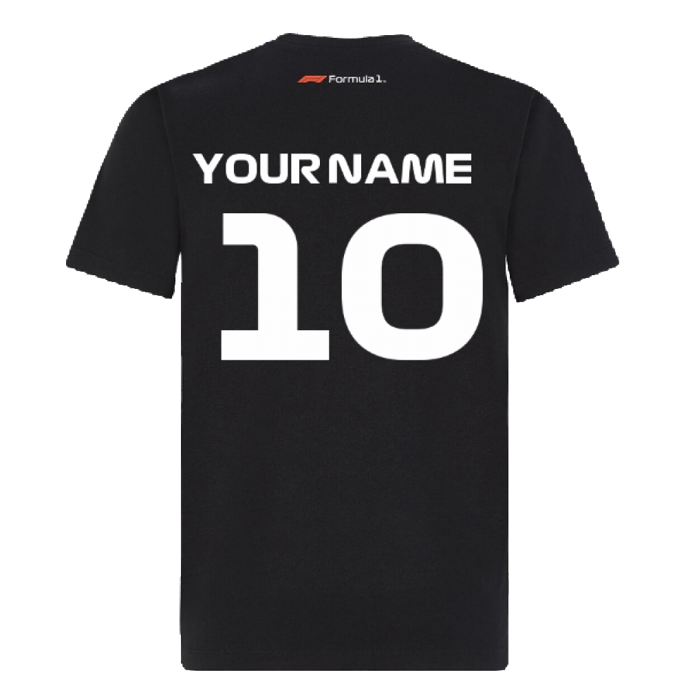 2022 Formula 1 F1 Logo Tee (Black) - Kids (Your Name)_2