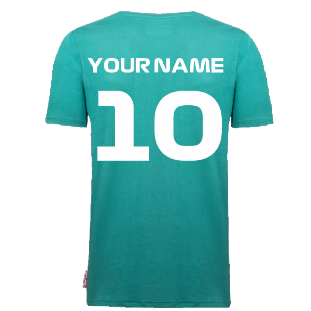 2022 Aston Martin Lifestyle Logo T-Shirt (Green) (Your Name)_2