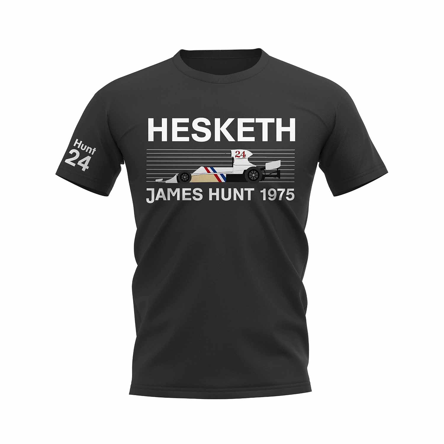 James Hunt 1975 Hesketh T-Shirt (Black)
