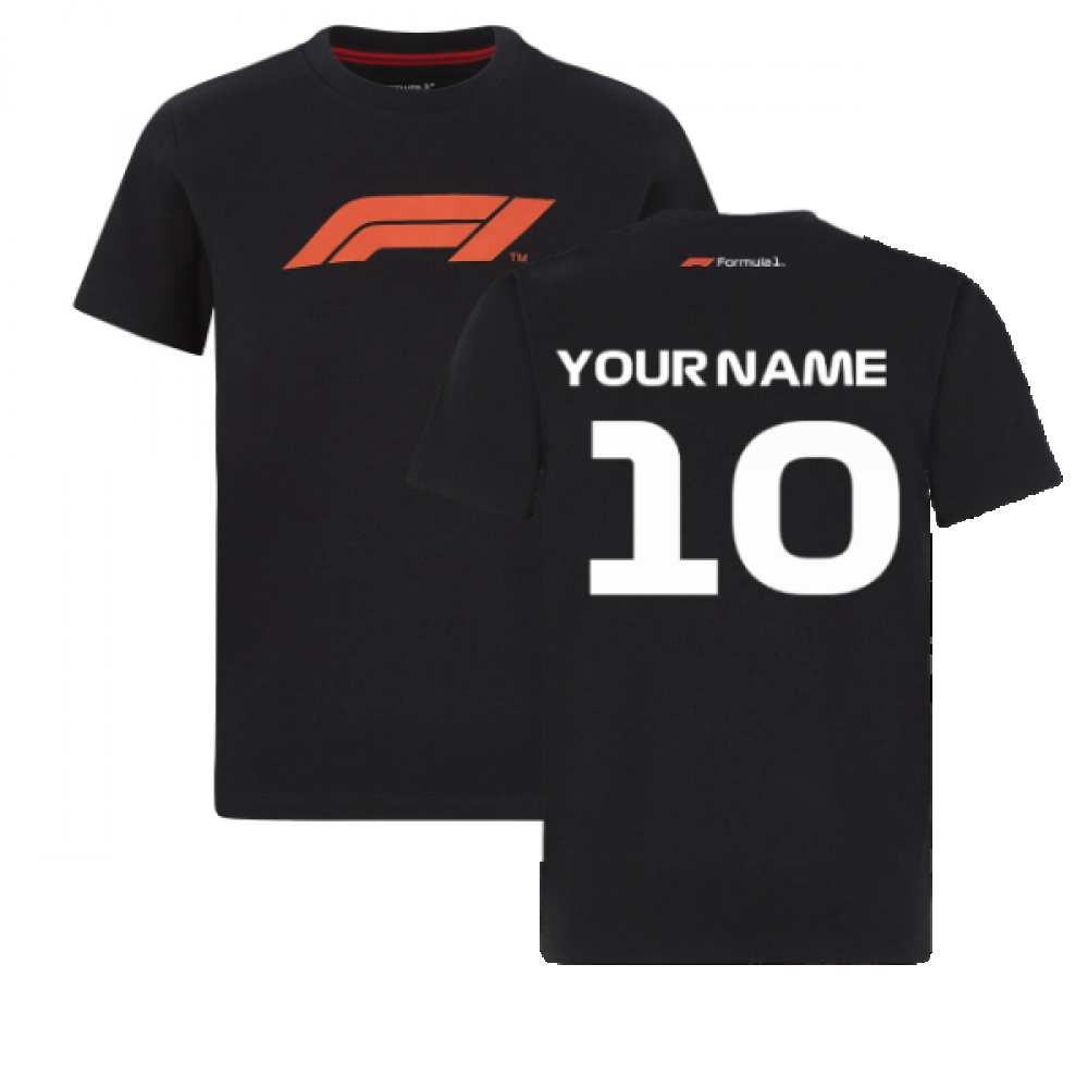 2022 Formula 1 F1 Logo Tee (Black) - Kids (Your Name)_0