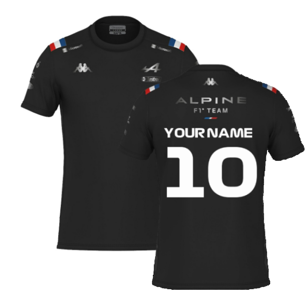 2022 Alpine Team T-Shirt (Black) (Your Name)