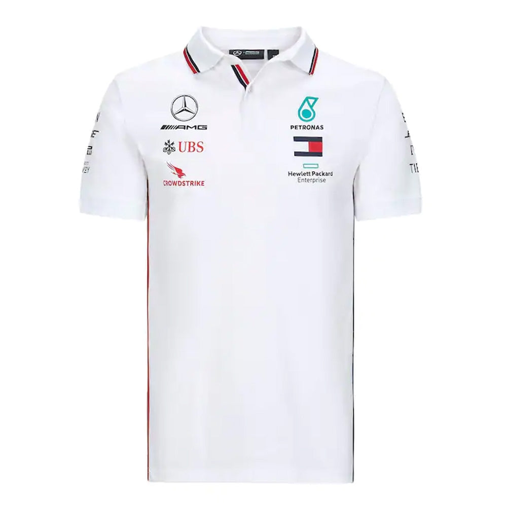 2021 Mercedes Team Polo Shirt (White)_0