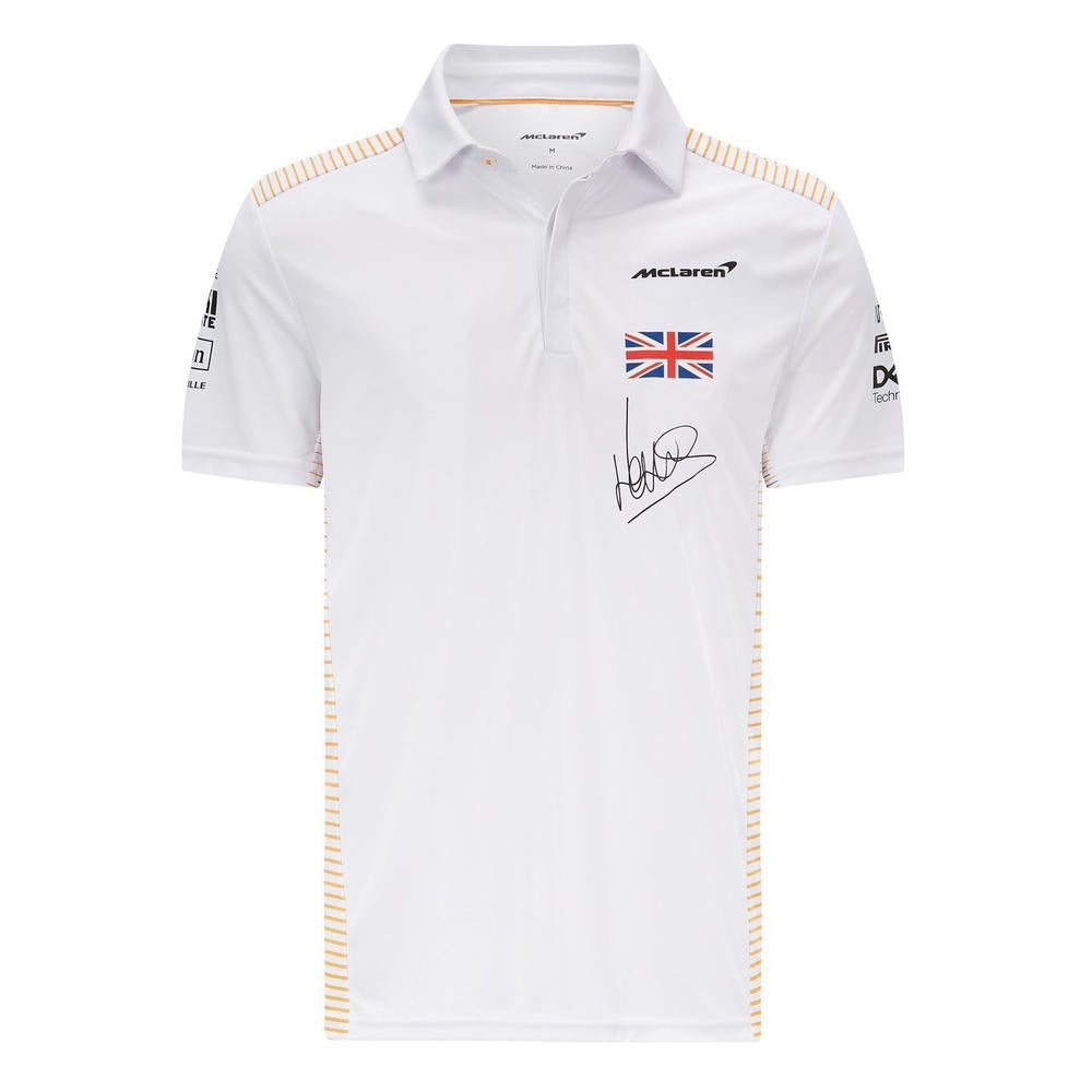 2021 McLaren Lando Norris Polo Shirt (White)_0