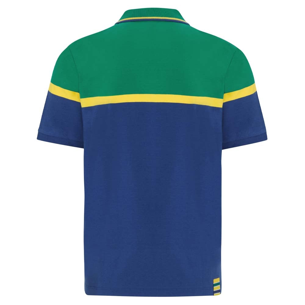 Ayrton Senna Mens Fanwear Stripe Polo Shirt_1