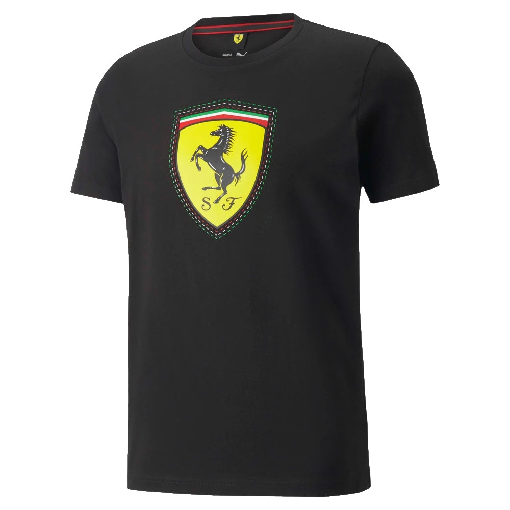 2022 Ferrari Race Colored Big Shield Tee (Black)_0