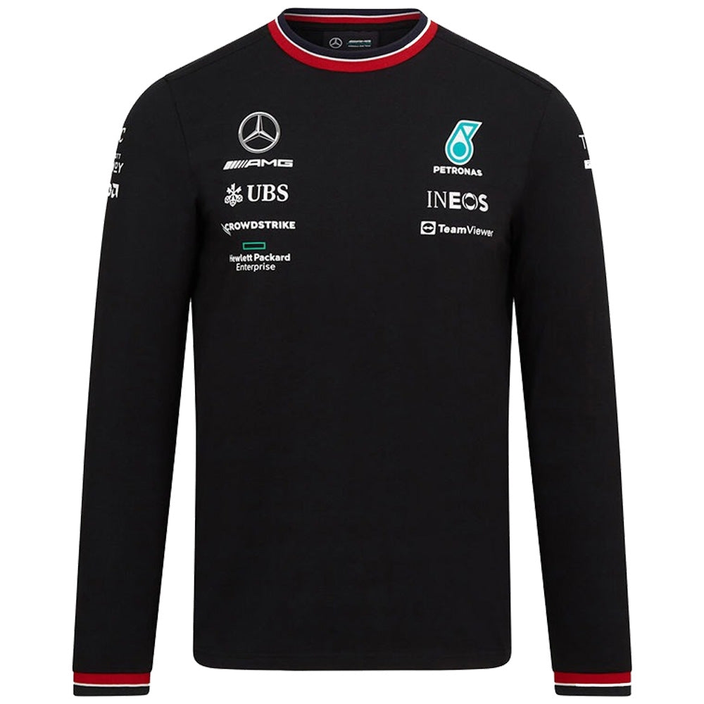 2022 Mercedes Lewis Hamilton LS Driver Tee (Black)_0