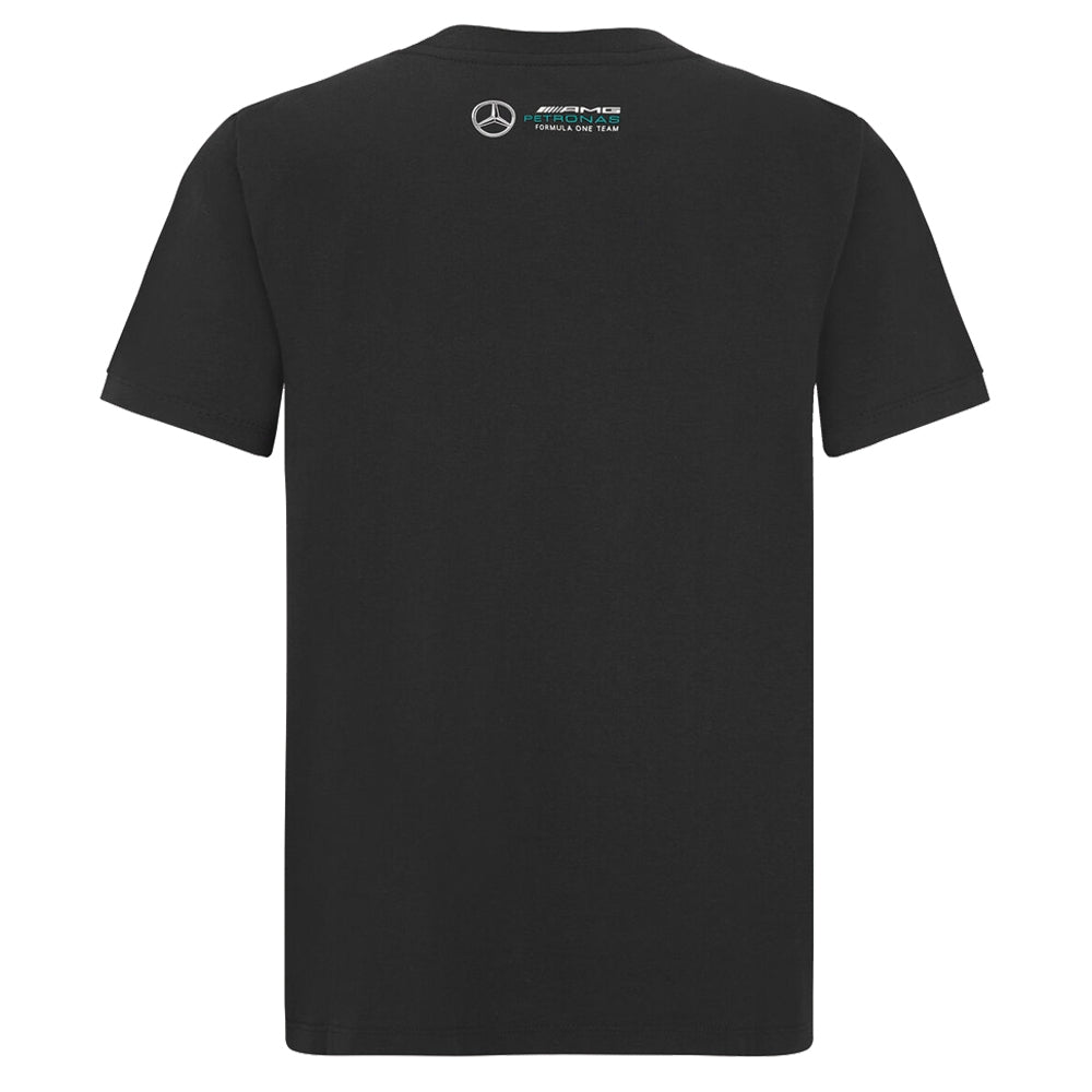 2022 Mercedes Lewis Hamilton #44 Tee (Black) - Kids (Your Name)_4