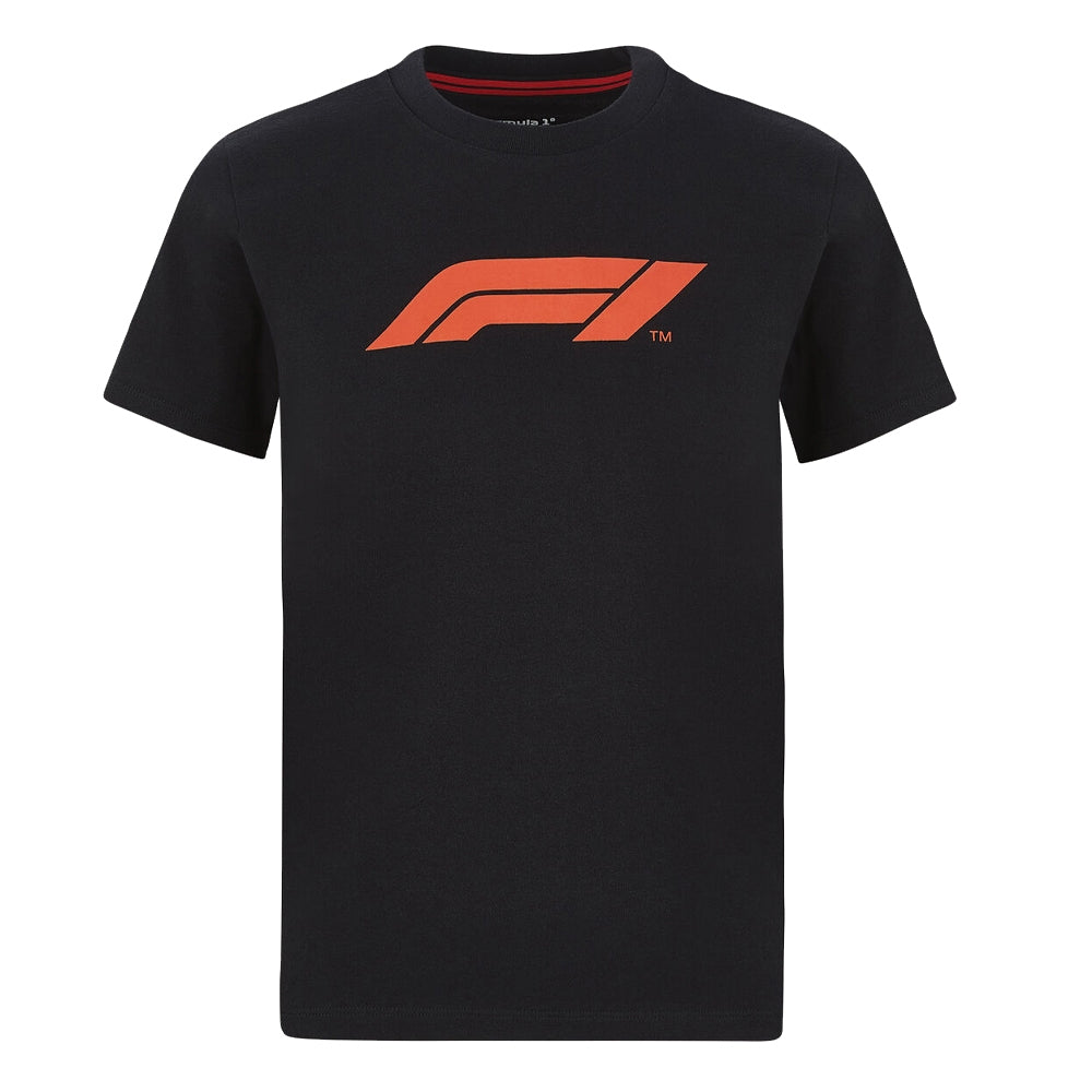 2022 Formula 1 F1 Logo Tee (Black) - Kids (Your Name)_3